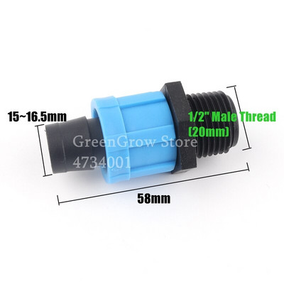 5db/tétel 16mm öntöző csepegtető szalag csatlakozók Mezőgazdasági mezőgazdasági víztakarékos öntözőrendszer tömlőcsatlakozó kerti vízcsatlakozó