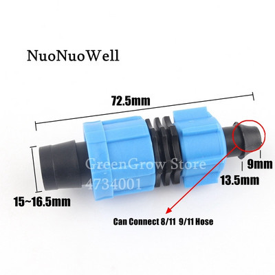 5db/tétel 16mm öntöző csepegtető szalag csatlakozók Mezőgazdasági mezőgazdasági víztakarékos öntözőrendszer tömlőcsatlakozó kerti vízcsatlakozó