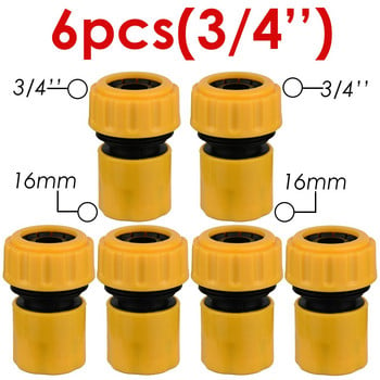 6 ΤΕΜ 3/4 1/2 ιντσών σωλήνα επισκευής σωλήνα κήπου Σύνδεση σωλήνων ταχείας σύνδεσης για στάγδην άρδευση Πότισμα Θερμοκήπιο