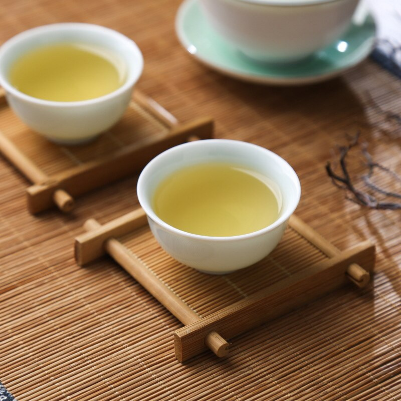 6db/tétel 40ml Celadon vékony Kung Fu teáscsésze készlet Kerámia csészék Világoskék teástál a teaszertartáshoz Chaozhou teáscsésze