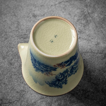 Τοπίο Κεραμικό Εγκαίνια Έκθεση Κεραμικής Κινεζικό Κουνγκ Φου Τσάι Ζεν Τσάι Θάλασσα Φλιτζάνι Τσαγιού Σκεύος Τελετής Μπλε Τσάι