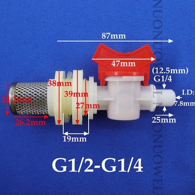 1-10 rinkinių 1/4'' 3/8'' 1/2'' 3/4'' 1'' dvigubo išorinio sriegio rutulinio vožtuvo vandens bako jungtis nerūdijančio plieno filtrų rinkinio jungtys