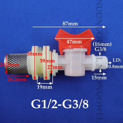 1-10 rinkinių 1/4'' 3/8'' 1/2'' 3/4'' 1'' dvigubo išorinio sriegio rutulinio vožtuvo vandens bako jungtis nerūdijančio plieno filtrų rinkinio jungtys