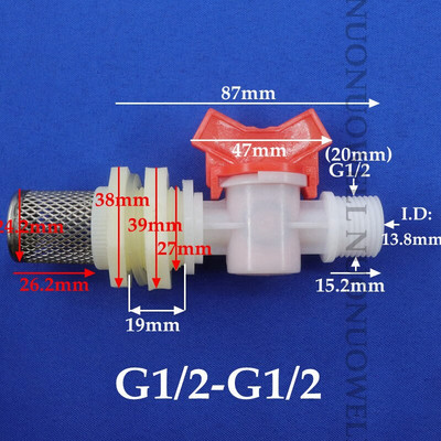 1-10 rinkinių 1/4'' 3/8'' 1/2'' 3/4'' 1'' dvigubo išorinio sriegio rutulinio vožtuvo vandens bako jungtis nerūdijančio plieno filtrų rinkinio jungtys