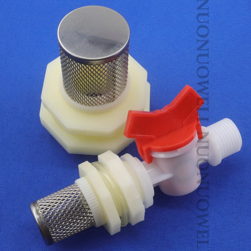 1-10 rinkinių 1/4'' 3/8'' 1/2'' 3/4'' 1'' dvigubo išorinio sriegio rutulinio vožtuvo vandens bako jungtis nerūdijančio plieno filtrų rinkinio jungtys