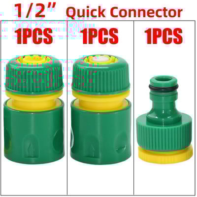 3 vnt. žalios 1/2 colio sodo žarnos sujungimo adapteriai Vandens čiaupo greita jungtis laistymo vamzdis 16 mm jungtys Taisymas Eng kištuko priedas