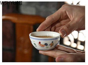 6 τεμάχια/παρτίδα σετ τσαγιού φλιτζάνι λευκό κύπελλο αντίκες κεραμικό σετ τσαγιού master cup χειροποίητο φλιτζάνι κυλίνδρου κοτόπουλου Doo Cai