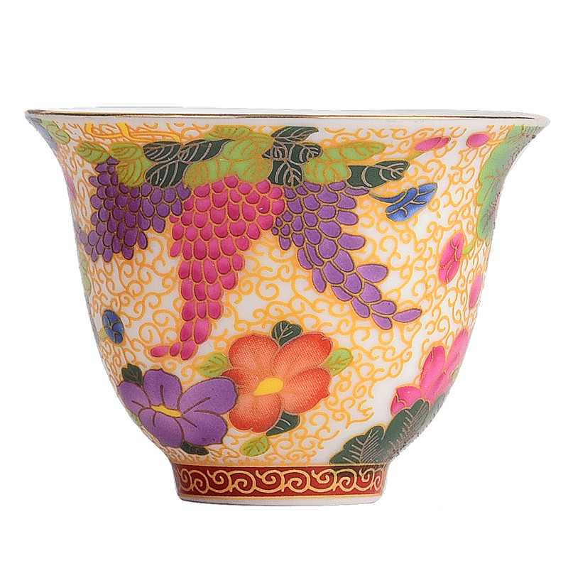 50 ml emalio porcelianinis kūgio arbatos puodelis Rankų darbo dažytas keramikinis arbatos dubuo Kelioninis meditacijos puodelis Nešiojamas kiniškos arbatos rinkinys