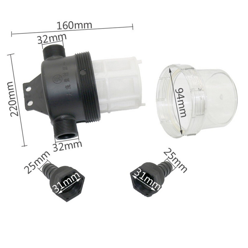 50 Mesh Super clean Filtru de apă cu filtrare ultrafină 20mm, 25mm Interfață ghimpată Irigarea grădinii Filtru agricol 1 buc