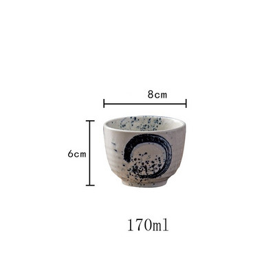 CHANSHOVA 170/200ml Hagyományos kínai retro stílusú, kézzel festett kerámia nagy teáscsésze Kínai porcelán kávéscsészék bögre H269