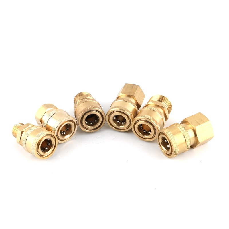 1 buc 1/4 "M14 M18 M22 alamă conector rapid de înaltă presiune Adaptor pistol de apă îmbinări pentru spălătorie auto Accesorii pentru irigarea grădinii