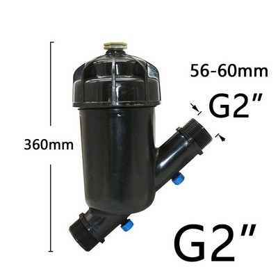 Farm öntöző fém hálószűrő szita 3/4 "1" 1,2" 1,5" 2" 120 hálós öntözőszűrő műanyag csővel, gyorscsatlakozóval