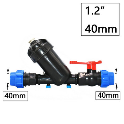 Farm öntöző fém hálószűrő szita 3/4 "1" 1,2" 1,5" 2" 120 hálós öntözőszűrő műanyag csővel, gyorscsatlakozóval