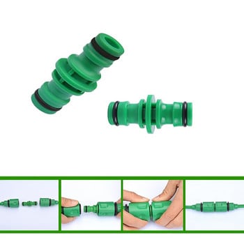5 τεμ πράσινο πλαστικό διπλής κατεύθυνσης υποδοχή λάστιχου κήπου πιπίλας βρύση κήπου γρήγορης σύνδεσης σύνδεσμος επισκευής εύκαμπτου σωλήνα