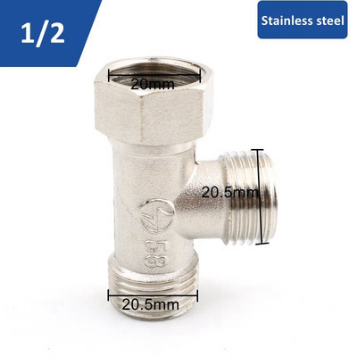 1 db sárgaréz 1/2"-os menetes pólócsatlakozó réz kerti öntözőcsatlakozók vízcső cső háromutas csatlakozó