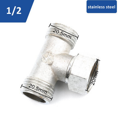 1 db sárgaréz 1/2"-os menetes pólócsatlakozó réz kerti öntözőcsatlakozók vízcső cső háromutas csatlakozó