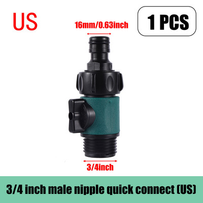 3/4" američko standardno vrtno crijevo Globe Ventil Konektor Zaporni ventil Vrtno crijevo Diverter Adapter za slavinu Brzi konektor