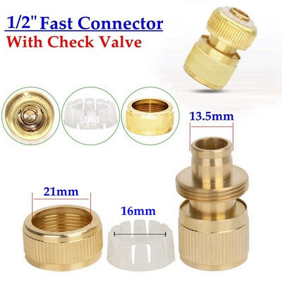 1db 1/2'' 5/8" 3/4" réz kerti víztömlő gyorscsatlakozók sárgaréz öntözőcső-adapter illesztések kerti vízcsatlakozó
