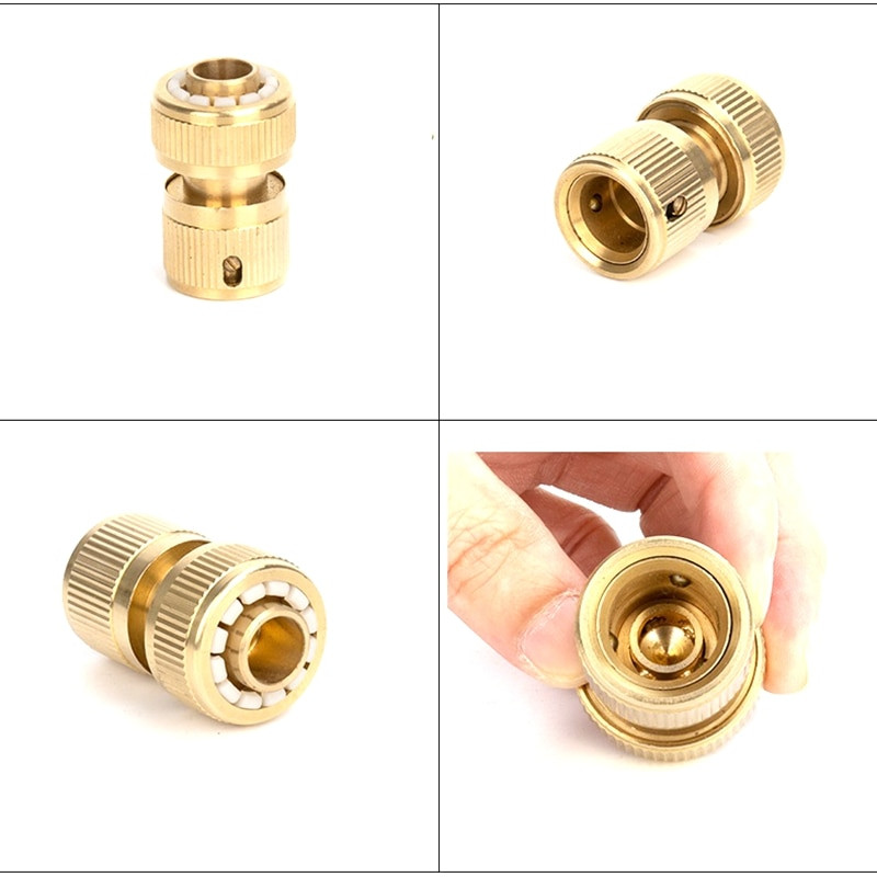 1db 1/2'' 5/8" 3/4" réz kerti víztömlő gyorscsatlakozók sárgaréz öntözőcső-adapter illesztések kerti vízcsatlakozó