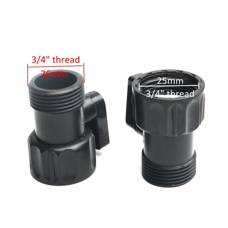 2 buc supapă de irigare a grădinii din plastic 3/4 "filet tată la femelă extinde întrerupător tub furtun pentru tubul de spălare auto