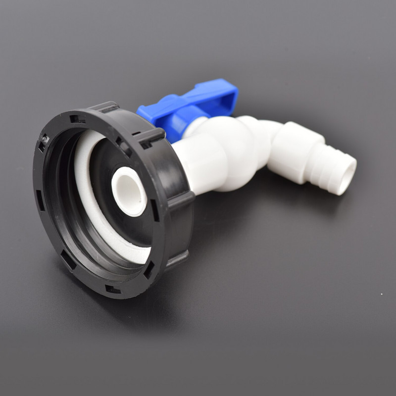 60 MM moteriško sriegio IBC bako adapteris sustorėjęs plastikinis čiaupo jungtis Vandens dėžutės vožtuvo jungtis namų sodo vandens prijungimui