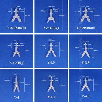 200~5 τεμ. 2,4-6,4 χιλιοστά Y-Type Tee Connectors PP Πλαστικοί διαχωριστές σωλήνων Ενυδρείο Δεξαμενή ψαριών Βύσμα διανομής σωλήνα αντλίας αέρα