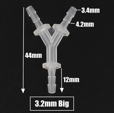 200 ~ 5 buc. 2,4-6,4 mm Conectori tip Y de tip T Dispozitive de despicare pentru țevi din plastic PP pentru rezervor de pește de acvariu Conector de distribuitor de furtun pentru pompă de aer