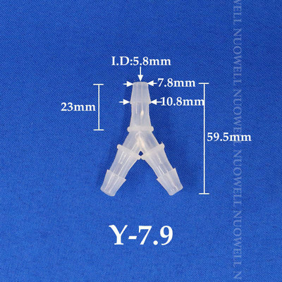 200 ~ 5 buc. 2,4-6,4 mm Conectori tip Y de tip T Dispozitive de despicare pentru țevi din plastic PP pentru rezervor de pește de acvariu Conector de distribuitor de furtun pentru pompă de aer