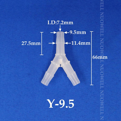 200 ~ 5 buc. 2,4-6,4 mm Conectori tip Y de tip T Dispozitive de despicare pentru țevi din plastic PP pentru rezervor de pește de acvariu Conector de distribuitor de furtun pentru pompă de aer
