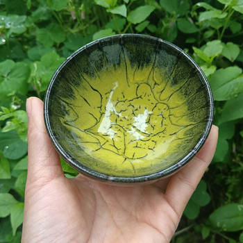 Jian zhan Tenmoku Tea Cup Mythical Beast 4 Χρώματα Kiln Fired Tea Bowl Κεραμικό φυσικό γλάσο από πηλό Ειδικά δώρα