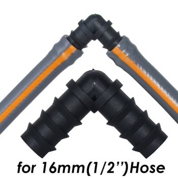 KESLA 10PCS 16mm Αγκαθωτός αγκωναριακός σύνδεσμος άκρο βύσμα σύνδεσης για μικροάρδευση 1/2\'\' PE σωλήνας σωλήνας στάγδην Εξάρτημα Πότισμα κήπου