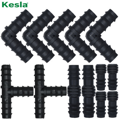 KESLA 10PCS 16mm Αγκαθωτός αγκωναριακός σύνδεσμος άκρο βύσμα σύνδεσης για μικροάρδευση 1/2`` PE σωλήνας σωλήνας στάγδην Εξάρτημα Πότισμα κήπου