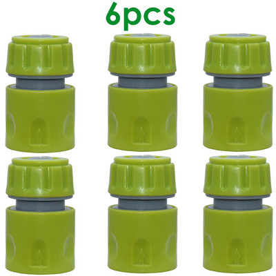 6 vnt., 1/2 colio sodo žarnos vamzdžio remonto jungtis su VANDENS UŽDARYMO VOŽTUVU Montavimo vamzdeliai Greitas prijungimas Lašelinio laistymo šiltnamis