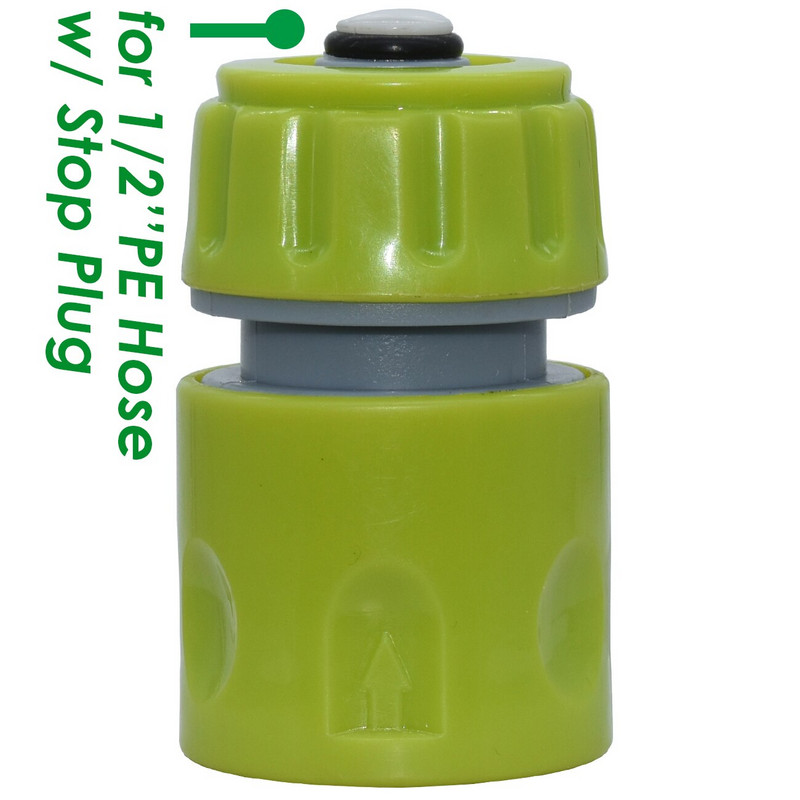 6 vnt., 1/2 colio sodo žarnos vamzdžio remonto jungtis su VANDENS UŽDARYMO VOŽTUVU Montavimo vamzdeliai Greitas prijungimas Lašelinio laistymo šiltnamis