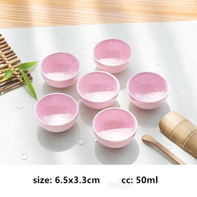 6 vnt Celadon daugiaspalvis arbatos puodelis Buitinis keraminis mažas arbatos dubuo Biuro arbatos puodelis Individualus arbatos rinkinys Dovanos asmeninis vienas puodelis