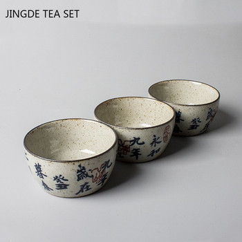 Κεραμικό φλιτζάνι τσαγιού Jingdezhen Αντίκες τραχύ κεραμικό φλιτζάνι τσαγιού Προσωπικό μονό φλιτζάνι ζωγραφισμένο στο χέρι Master Cup Tradition Μπολ Τσάι Ποτό