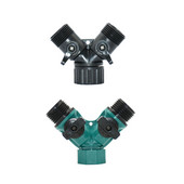 ANSI 3/4 hüvelykes 2 utas csapvíz Osztó kerti csap Öntözőszelep Tömlő Cső Gyorscsatlakozó adapter 1db
