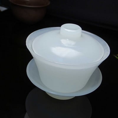 Pahar de ceai cu jad Pahar de vin Set de ceai Kung Fu chinezesc Sănătate High-end Tureen din jad Set de ceai de jad Bol de ceai Ceai de ceai Aparat de ceai