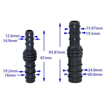 Εύκαμπτος σωλήνας κήπου 25 mm έως 20 mm έως 16 mm μειωτικός σύνδεσμος 1/2 έως 3/4 σωλήνας ποτίσματος σύνδεσμος σωλήνα ευθύγραμμου σώματος 4 τμχ