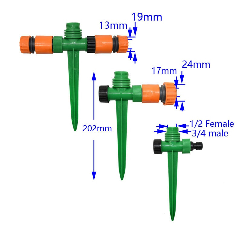 Nő 1/2 3/4 dugó műanyag tüskés fúvóka tartó Csatlakoztatható műanyag csepegtető tüske gyep Fúvóka adapter 1db
