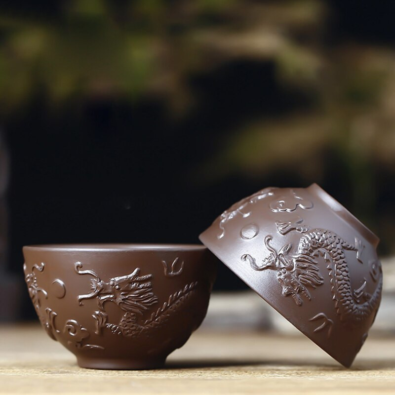 100 ml YiXing Purple Clay Tea csésze Kínai Kung Fu teáskészlet nagy teáscsésze Oolong tea Pu'er tea tea csésze