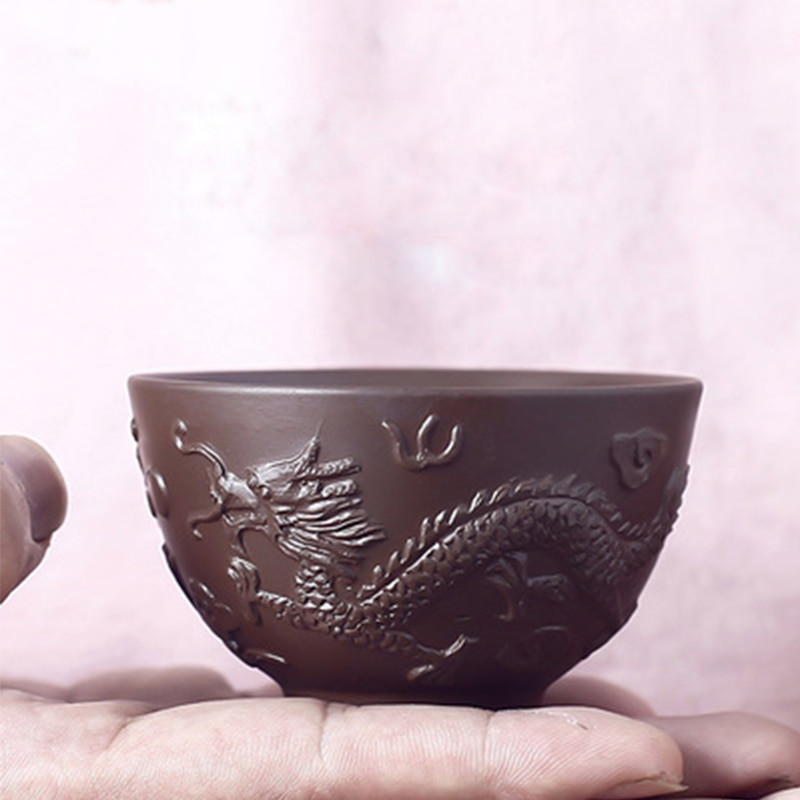 100 ml YiXing Purple Clay Tea csésze Kínai Kung Fu teáskészlet nagy teáscsésze Oolong tea Pu'er tea tea csésze