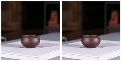 2 db/készlet kínai Yixing kézzel készített lila agyag teáscsésze meditációs csésze utazó teástál Pu'er Master Cup autentikus teáskészlet 45 ml