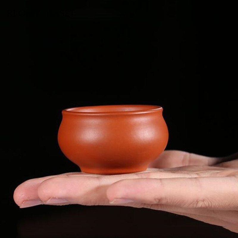 2 db/készlet kínai Yixing kézzel készített lila agyag teáscsésze meditációs csésze utazó teástál Pu'er Master Cup autentikus teáskészlet 45 ml