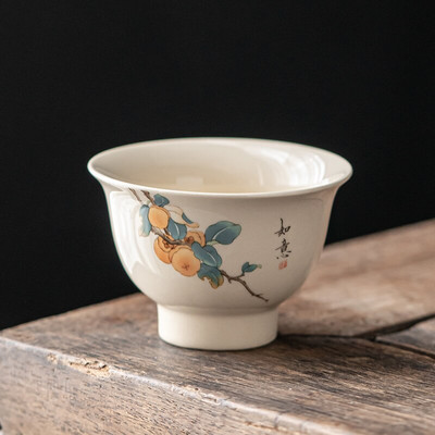 1 PC Retro rankų darbo arbatos puodelis Rankomis dažytas kelioninis keramikinis arbatos dubuo kiniškas porcelianinis arbatos rinkinys Pu'er Tie Guanyin Master arbatos puodelis