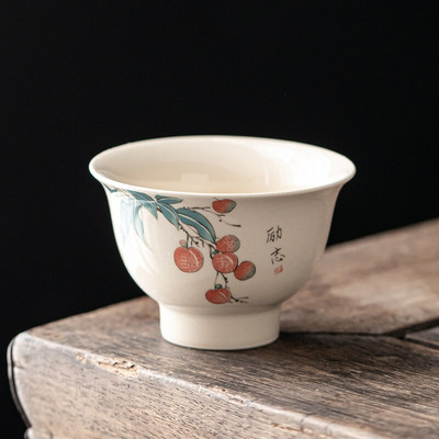 1 PC Retro rankų darbo arbatos puodelis Rankomis dažytas kelioninis keramikinis arbatos dubuo kiniškas porcelianinis arbatos rinkinys Pu'er Tie Guanyin Master arbatos puodelis
