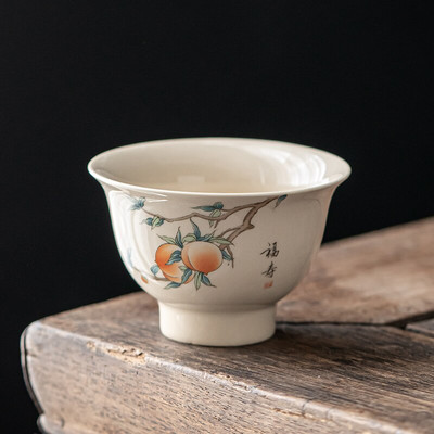1 PC Retro rankų darbo arbatos puodelis Rankomis dažytas kelioninis keramikinis arbatos dubuo kiniškas porcelianinis arbatos rinkinys Pu'er Tie Guanyin Master arbatos puodelis
