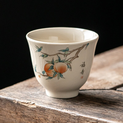 1 PC Retro rankų darbo arbatos puodelis Rankomis dažytas kelioninis keramikinis arbatos dubuo kiniškas porcelianinis arbatos rinkinys Pu'er Tie Guanyin Master arbatos puodelis