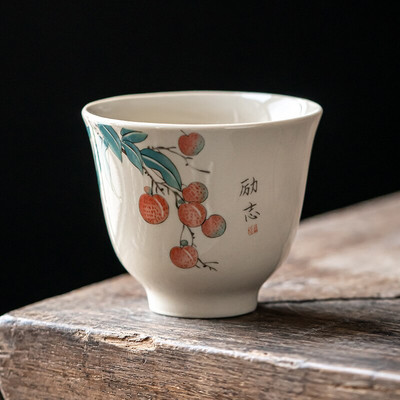 1 PC Retro rankų darbo arbatos puodelis Rankomis dažytas kelioninis keramikinis arbatos dubuo kiniškas porcelianinis arbatos rinkinys Pu'er Tie Guanyin Master arbatos puodelis