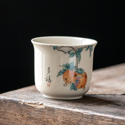 1 PC Retro rankų darbo arbatos puodelis Rankomis dažytas kelioninis keramikinis arbatos dubuo kiniškas porcelianinis arbatos rinkinys Pu'er Tie Guanyin Master arbatos puodelis